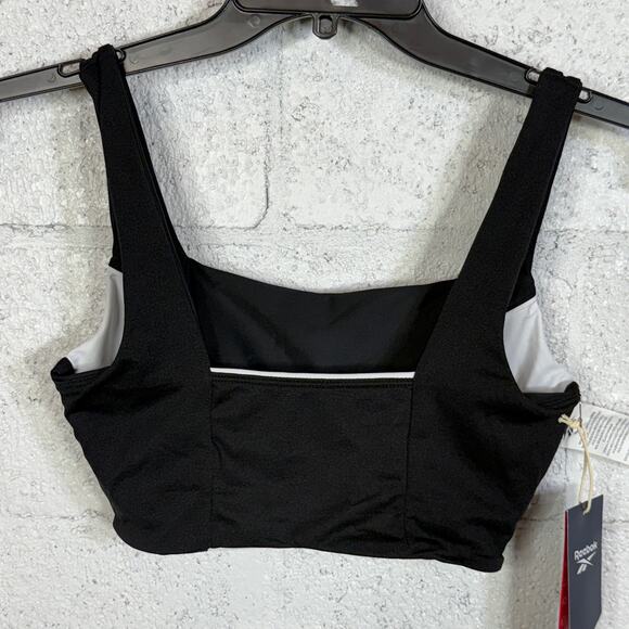 Reebok Long Line Color Block Bralette, Black, Small - Picture 4 of 6